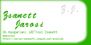 zsanett jarosi business card
